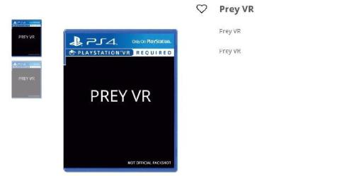 Prey VR Game vazado para PlayStation 4