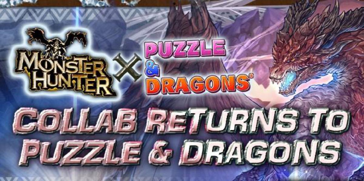 Quebra-cabeça e dragões adicionando conteúdo de Monster Hunter por tempo limitado