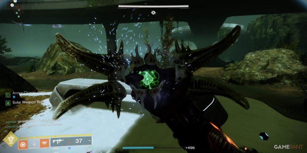 Destiny 2 quebrando o fantasma em Ghosts of the Deep