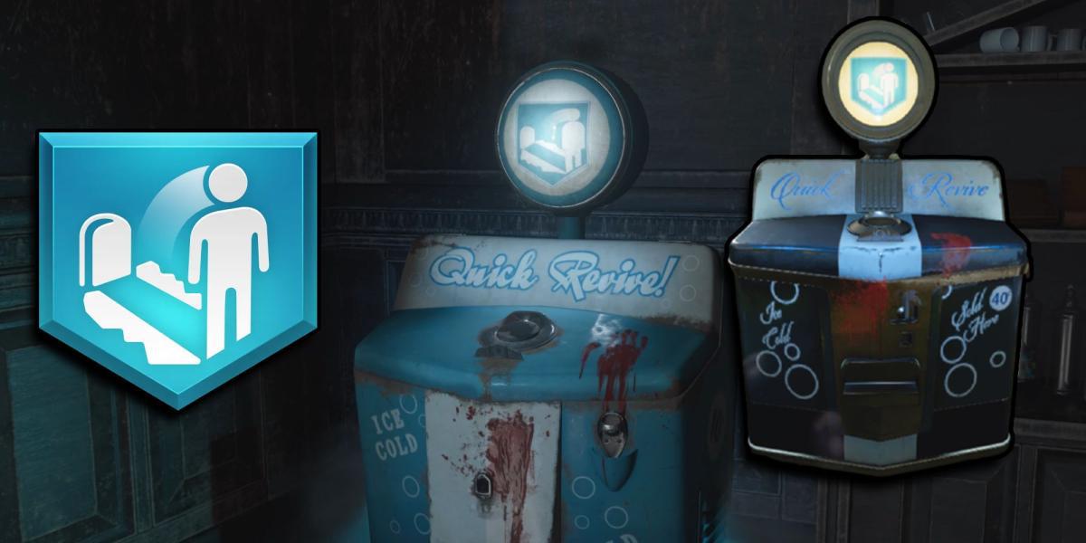 Call of Duty - Quick Revive Beer Perk Machine com PNG da máquina e logotipo no topo