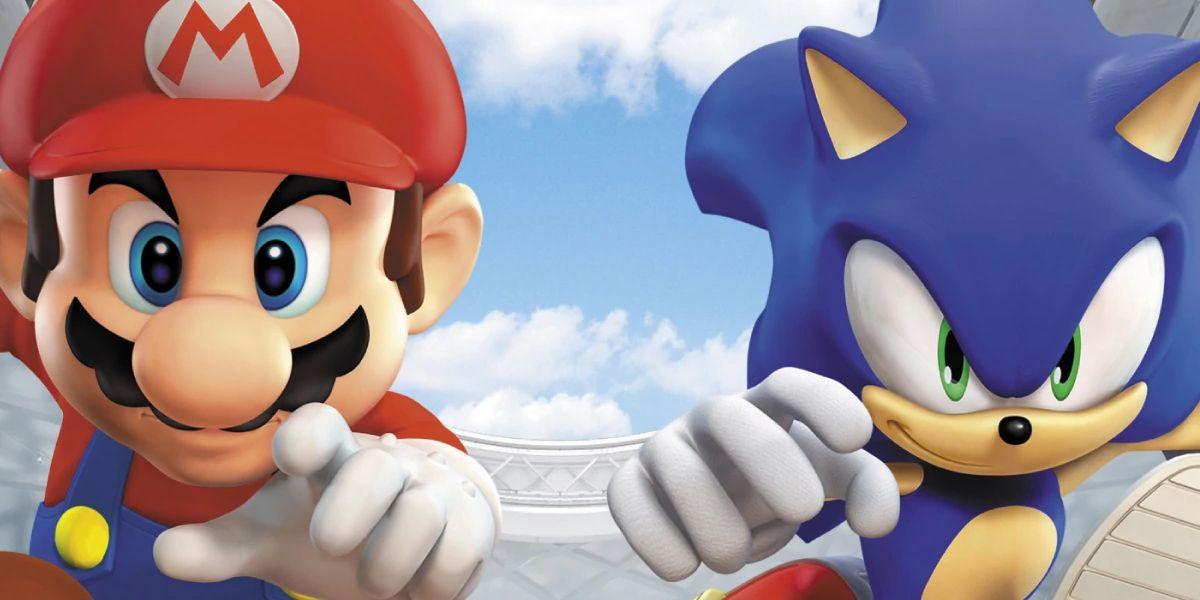 Mario e Sonic correndo em Mario & Sonic at the Olympic Games