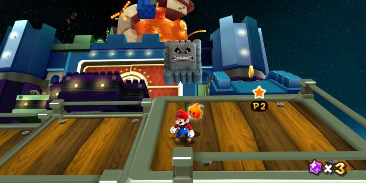 Mario e uma Luma em Super Mario Galaxy 2