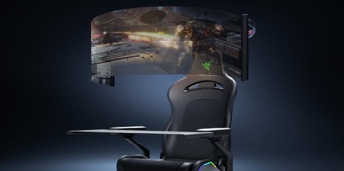 Razer revela conceito de cadeira para jogos com tela retrátil de 60 polegadas