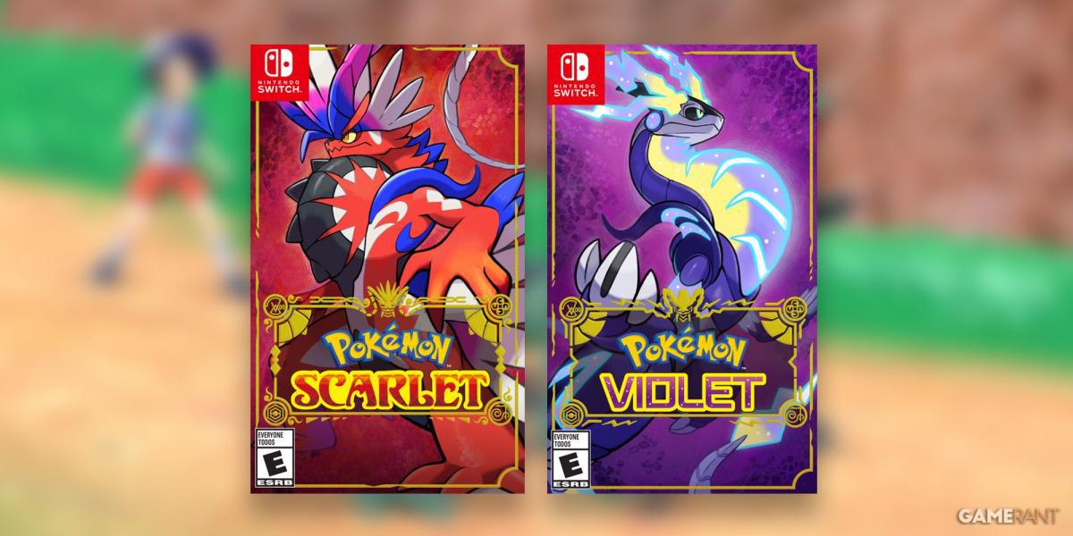 Arte da caixa Pokemon Scarlet e Violet