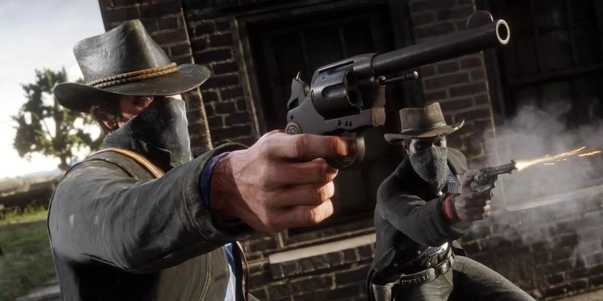 Red Dead Redemption 2 Outlaws Armas Disparam