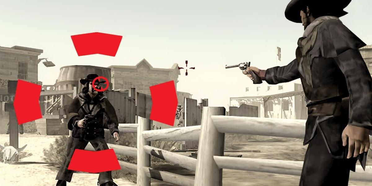 Jogador usando Dead Eye em Red Dead Revolver