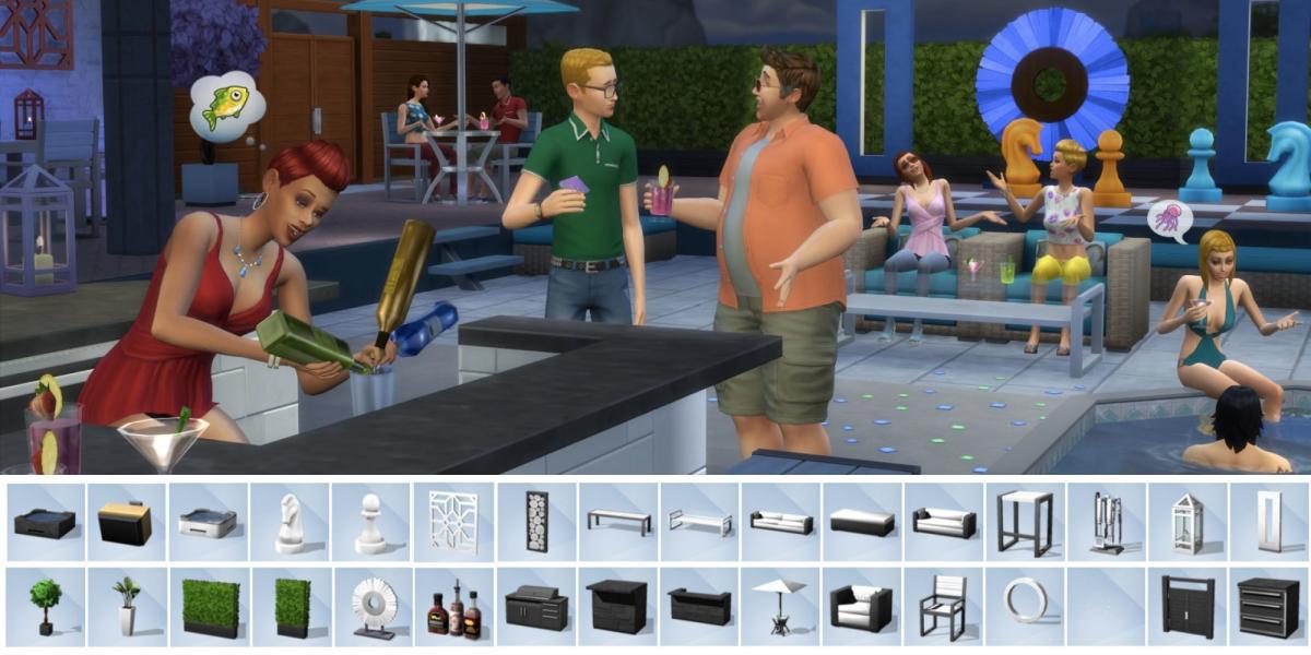 The Sims 4 Perfect Pátio Constrói Itens de Compra