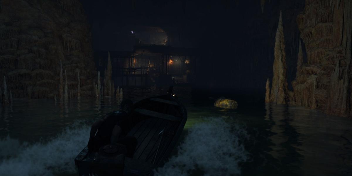 Explorando no barco no remake de Resident Evil 4