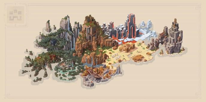 Revelado o mapa do mundo de Minecraft Dungeons