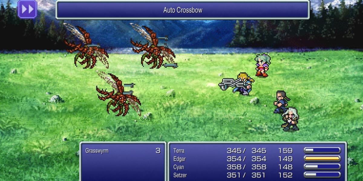 Final Fantasy 6 Pixel Remaster batalha aleatória