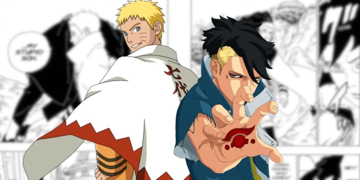 Kawaki e Naruto Uzumaki