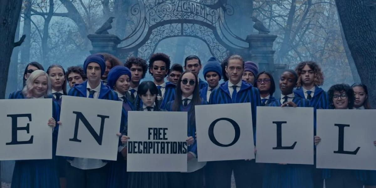Série de quarta-feira dá as boas-vindas ao público para a Nevermore Academy com vídeo de admissão assombroso