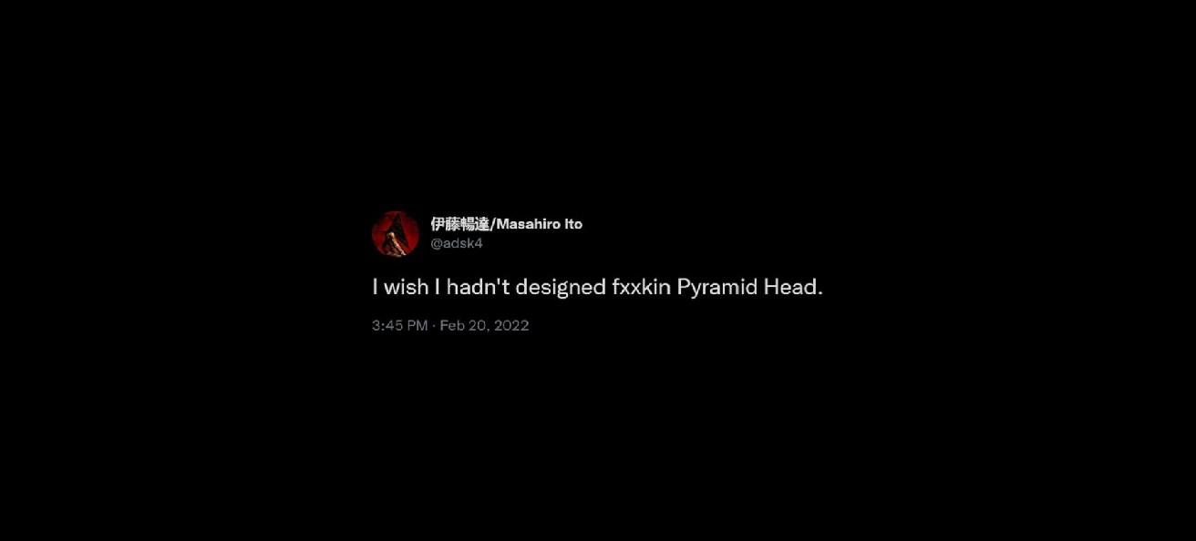 Site de Silent Hill ainda mostra o tweet da cabeça de pirâmide irritada do artista