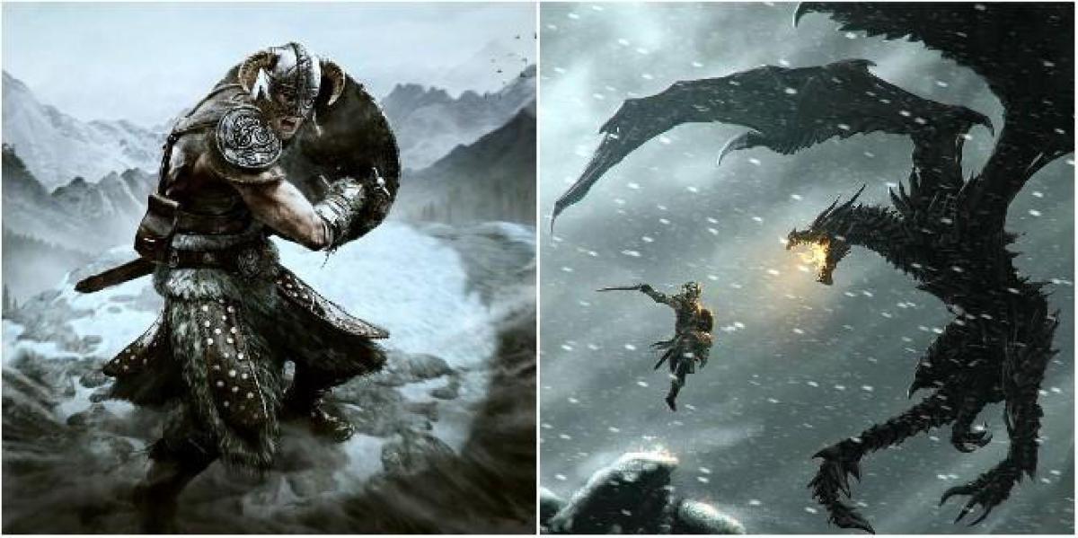 Skyrim: Como derrotar um dragão lendário como guerreiro