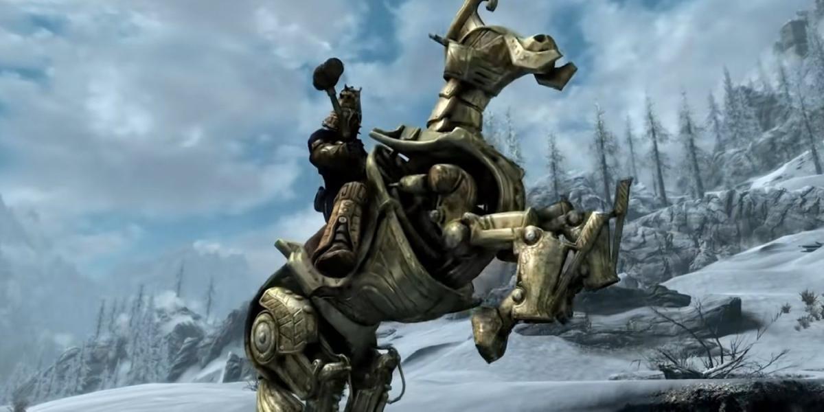 Skyrim Glitch permite que o jogador voe pelo ar a cavalo