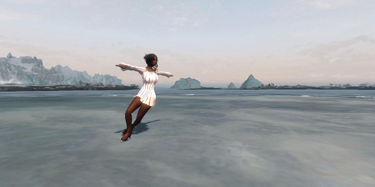 Skyrim Mod traz um toque de classe ao adicionar patinação artística