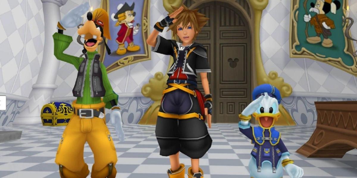 Sora, Donald e Pateta em Kingdom Hearts 2