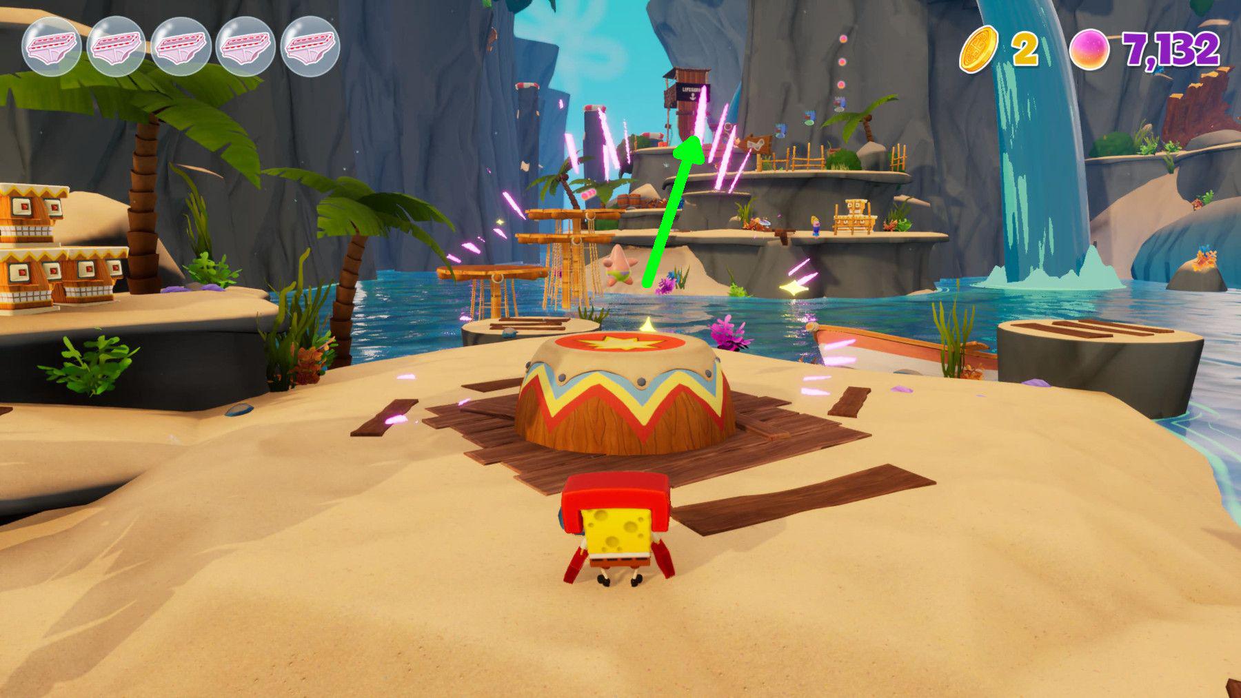 SpongeBob SquarePants: The Cosmic Shake - Localização das Moedas Pirate Goo Lagoon