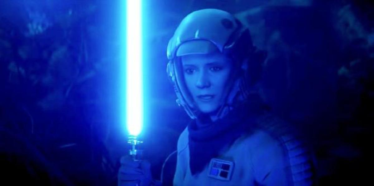Star Wars revela nova impressão artística de Leia Organa com sabre de luz