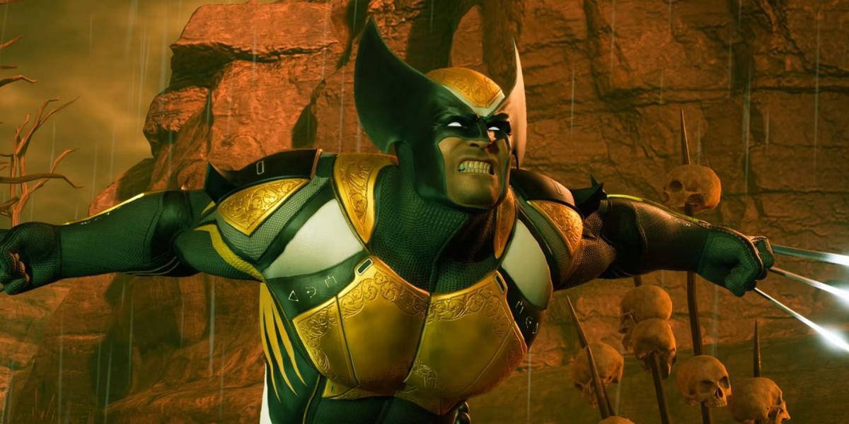 Uma captura de tela de Wolverine brandindo suas garras em Marvel's Midnight Suns.