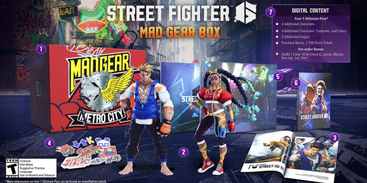 imagem mostrando as vantagens da edição de colecionador do Street Fighter 6.