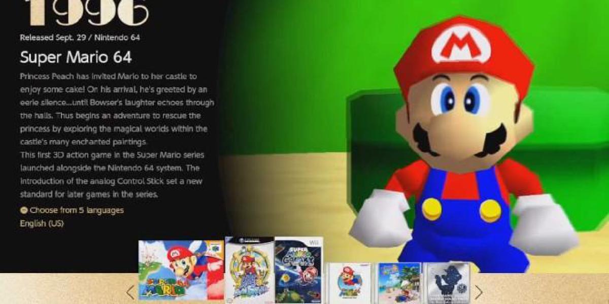 Super Mario 3D All-Stars mantém Super Mario 64 Typo apesar de mudar outros diálogos