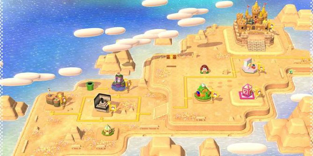 Super Mario 3D World + Bowser s Fury: World 2-2 Green Stars & Stamp Location