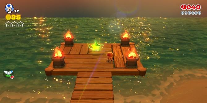 Super Mario 3D World: Flower-9 Green Stars Localização