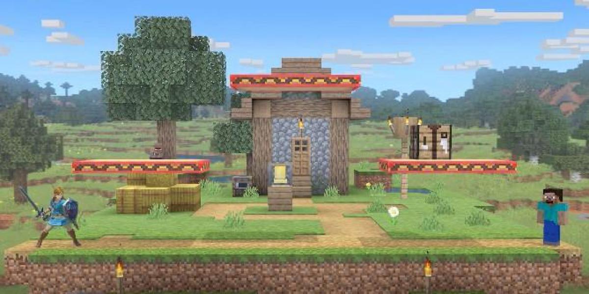 Super Smash Bros. Ultimate Minecraft World Stage apresenta seis biomas