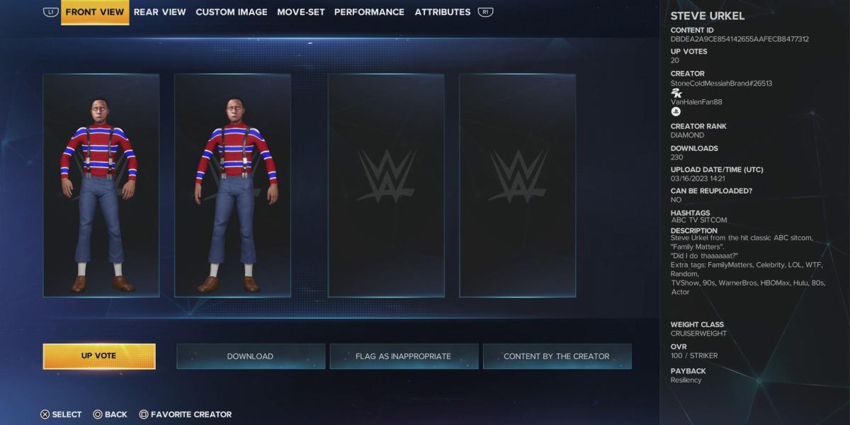 wwe-2k23-best-caws-based-on-tv-show-characters-urkel
