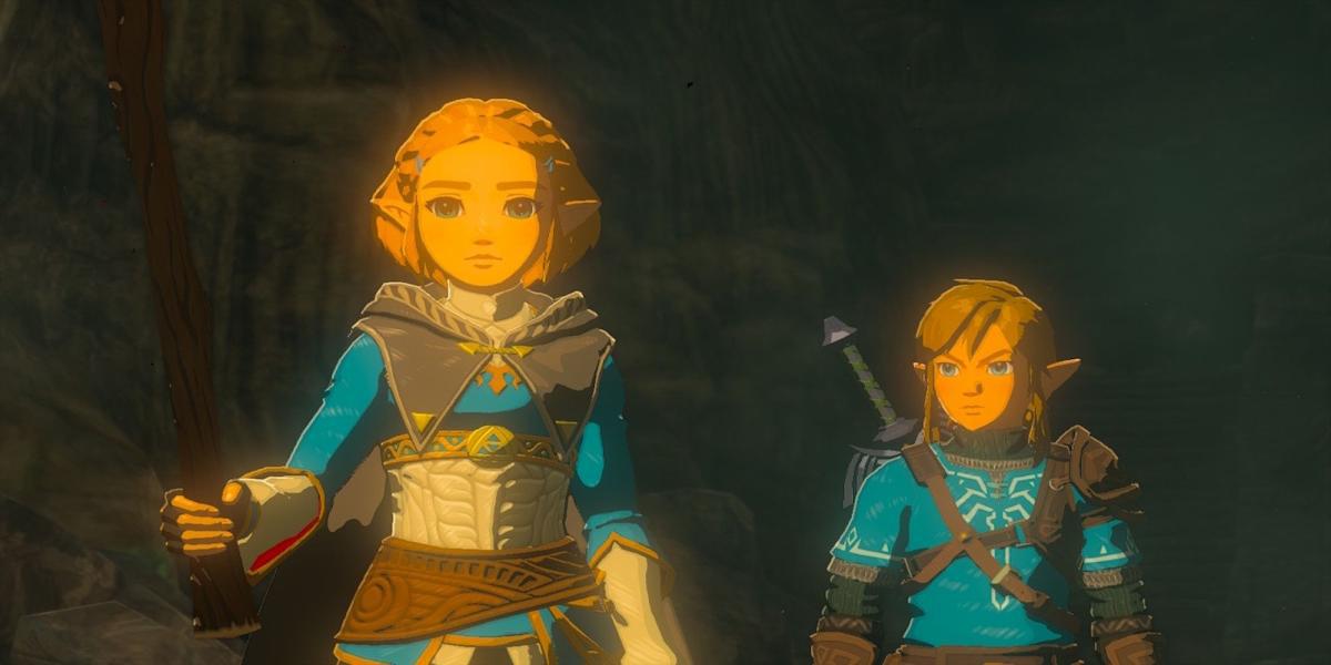 Zelda e Link em The Legend of Zelda Tears of the Kingdom