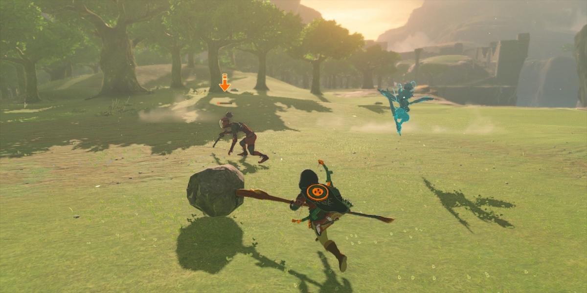 Lutando contra inimigos em The Legend of Zelda Tears of the Kingdom