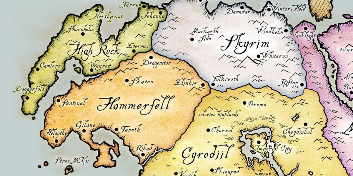 The Elder Scrolls Hammerfell e mapa de High Rock