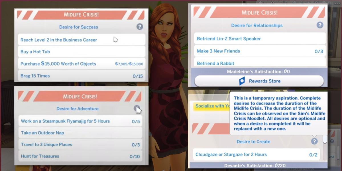 The Sims 4 Crescendo Juntos Tipos de Crise de Meia-idade