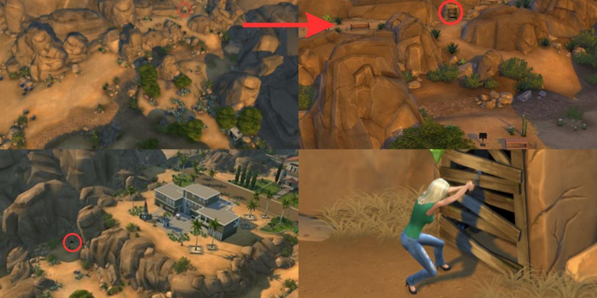 Locais de minas abandonadas em The Sims 4 Forgotten Grotto