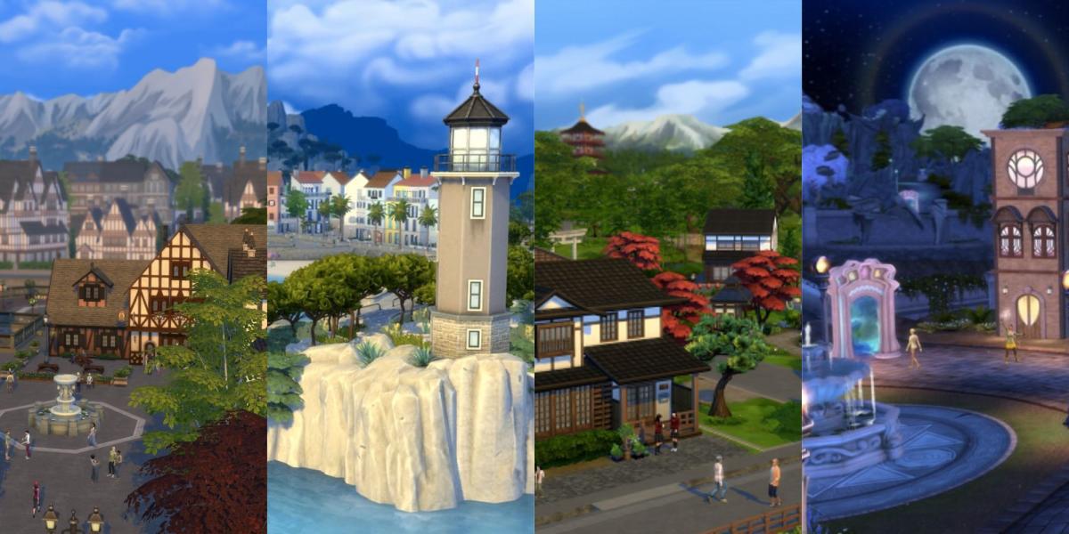 The Sims 4: Todos os mundos do jogo, classificados