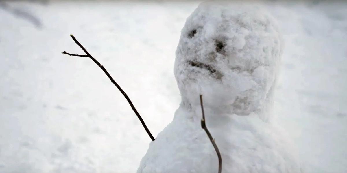 filme de boneco de neve recortado