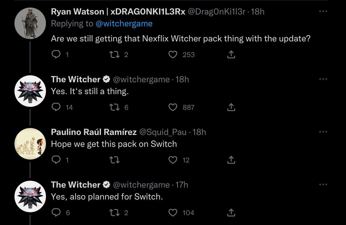 The Witcher 3 Netflix DLC para Switch ainda está acontecendo