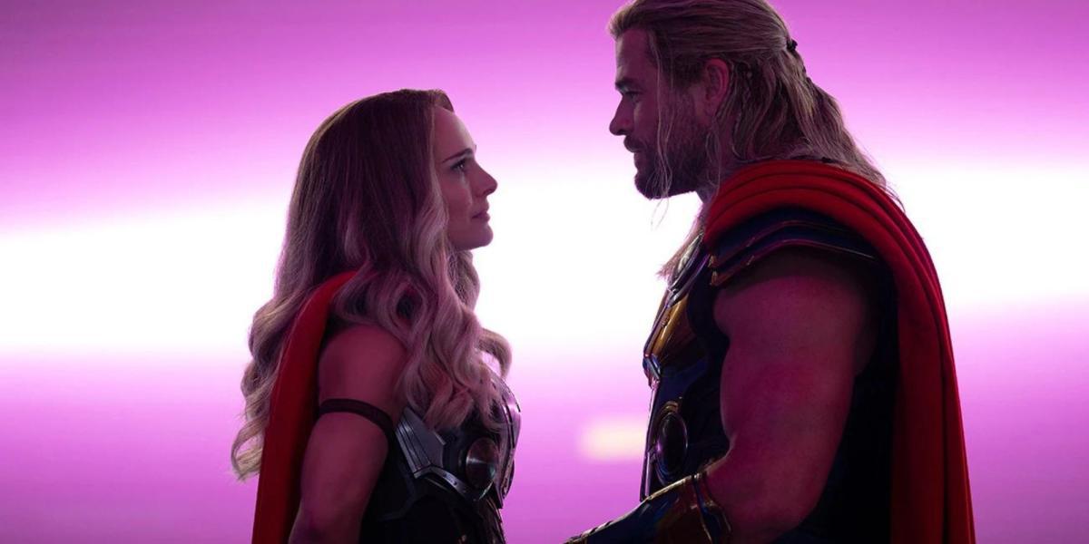 Thor e Jane Foster em Thor: Amor e Trovão