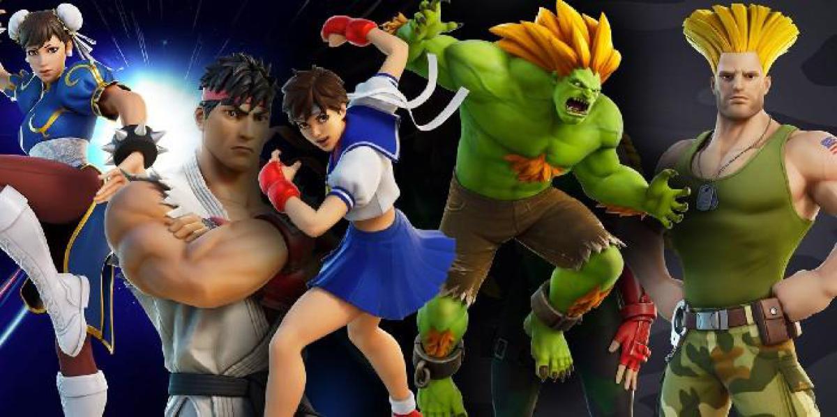 Todos os personagens de Street Fighter em Fortnite