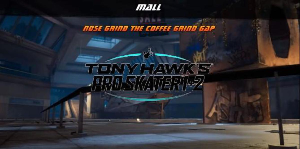 Tony Hawk s Pro Skater 1 + 2: Como moer o nariz do buraco de moagem de café no nível do shopping