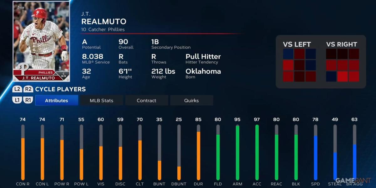 Cartão de jogador de pré-temporada MLB The Show 23 JT Realmuto