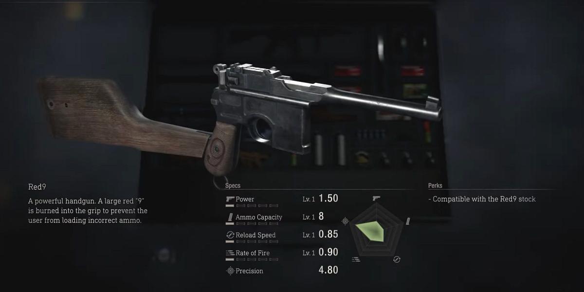A pistola Red9 de Resident Evil 4.