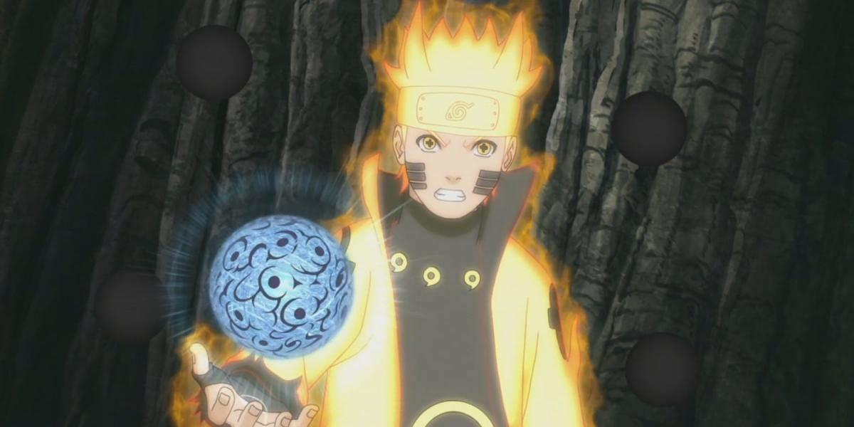Naruto usando o Magnet Release Rasengan