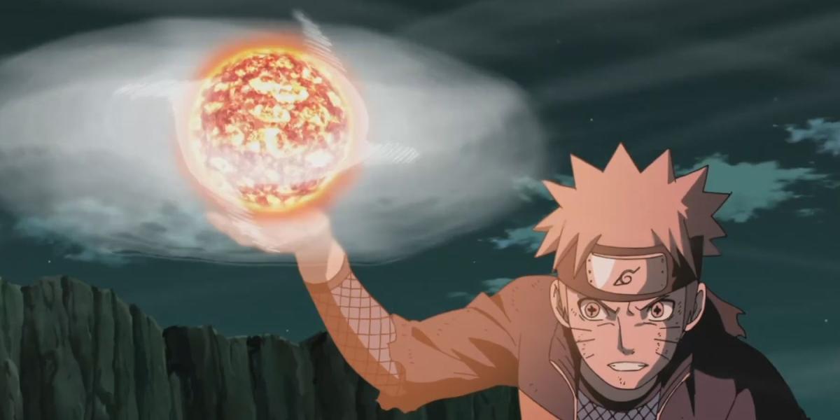 Naruto usando Lava Rasenshuriken