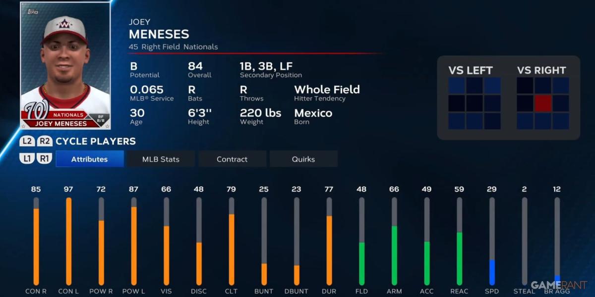Cartão de Jogador MLB The Show 23 Joey Meneses