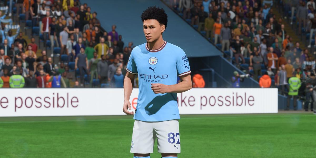 Captura de tela de Rico Lewis no Modo Carreira do FIFA 23