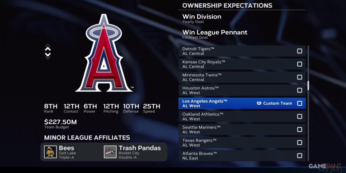Classificação de pré-temporada do MLB The Show 23 Angels
