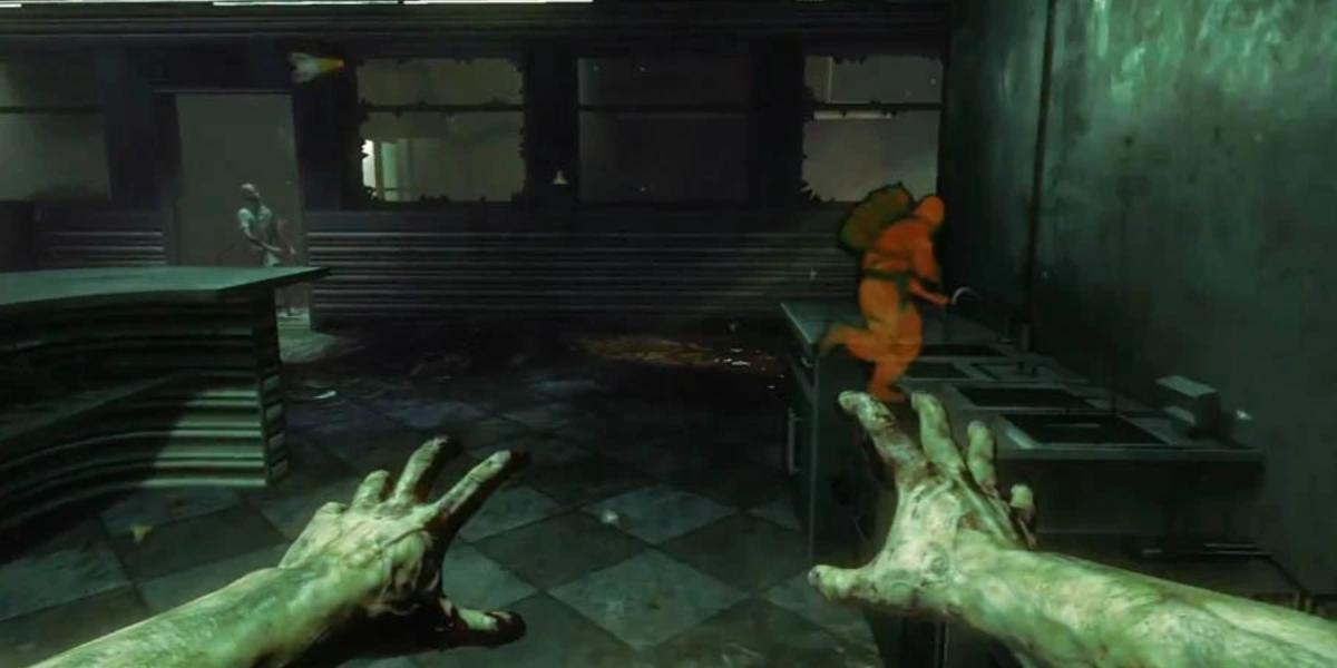 jogador virou zumbi lutando jogador controlado humano