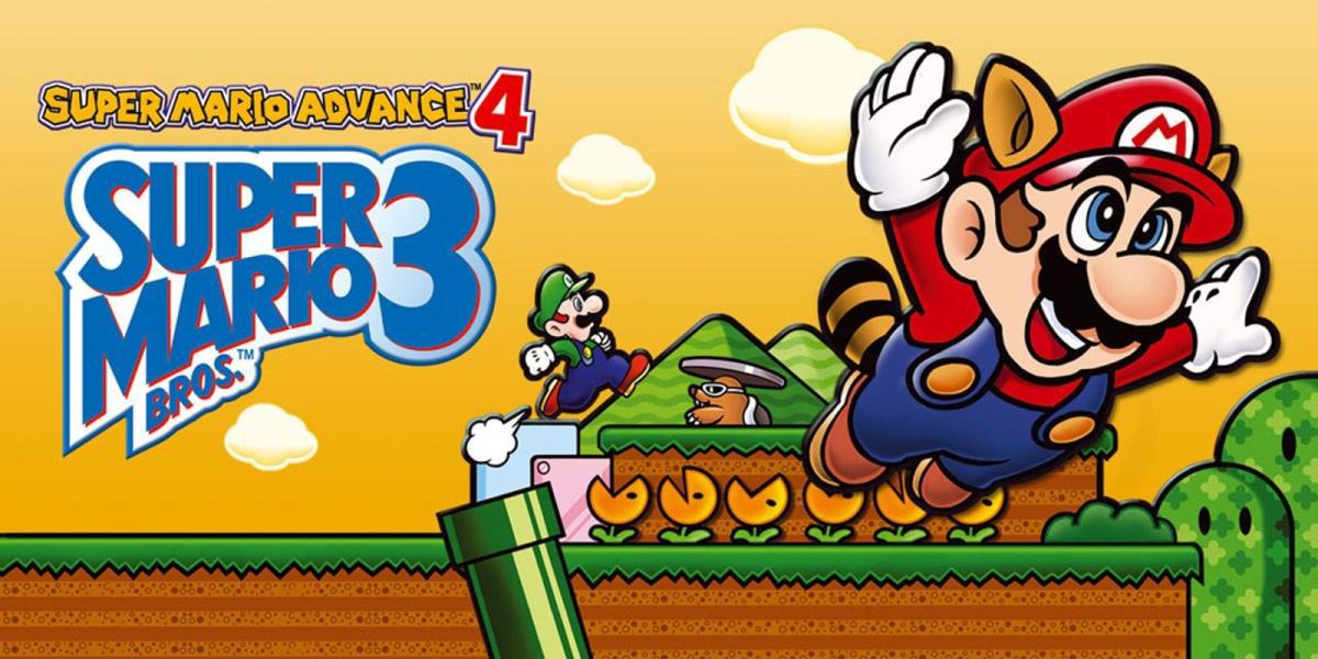 Arte principal de Super Mario Advance 4 com mario e luigi